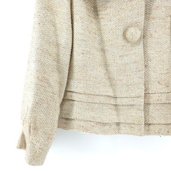 Walter Baker Y2k Retro 60S Tweed Metalic Crop Swing Jacket Poof Crop Sleeve 8 - Picture 5 of 16